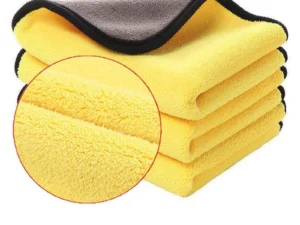 5 Pack Microfiber Cleaning Towels, Thick Quick Drying Dual Layer for Car Washing