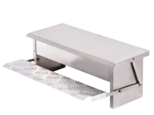 6.5L Automatic Chook Chicken Feeder Poultry Auto Treadle Aluminium Metal Coop