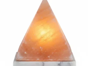 Orku Pyramid Shaped Himalayan Pink Salt Lamp - Hand Carved Night Light
