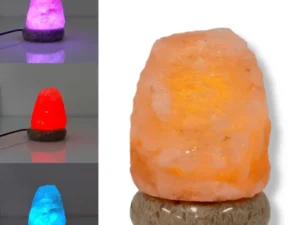 USB Colour Changing Salt Himalayan Lamp - Natural Shape Pink Rock LED Light