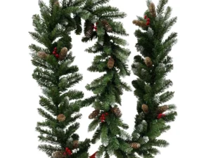 Christabelle 2.7m Christmas Garland w/ Pine Cones & Berries Pine Tree Decoration