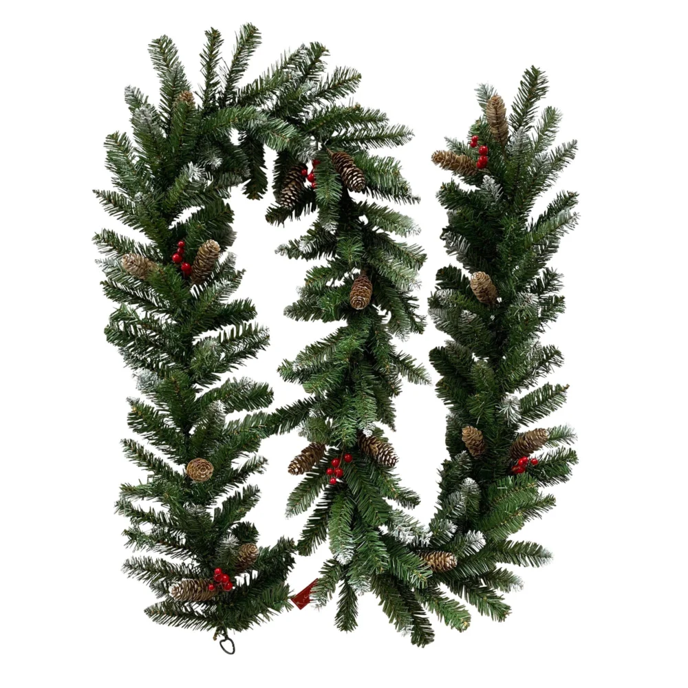 Christabelle 2.7m Christmas Garland w/ Pine Cones & Berries Pine Tree Decoration