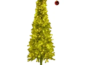 Christabelle 4ft Christmas Gremlin Tree Curved Top Red Bauble Built In Green &