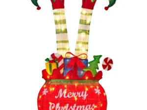 Christabelle Elf in Gift Sack Christmas Display Warm White LED Lights 86cm for