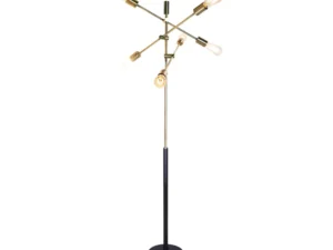 Sarantino 6-Light Antique Brass Sputnik Floor Lamp Modern Metal Adjustable