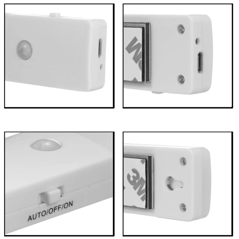 EL608 Rechargeable Infrared Motion Sensor Wall LED Night Light Torch (Warm