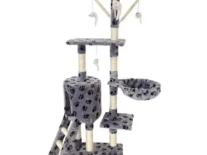 Cat Tree Scratching Post Gym House Condo Scratcher Furniture Tower - Grey-Black