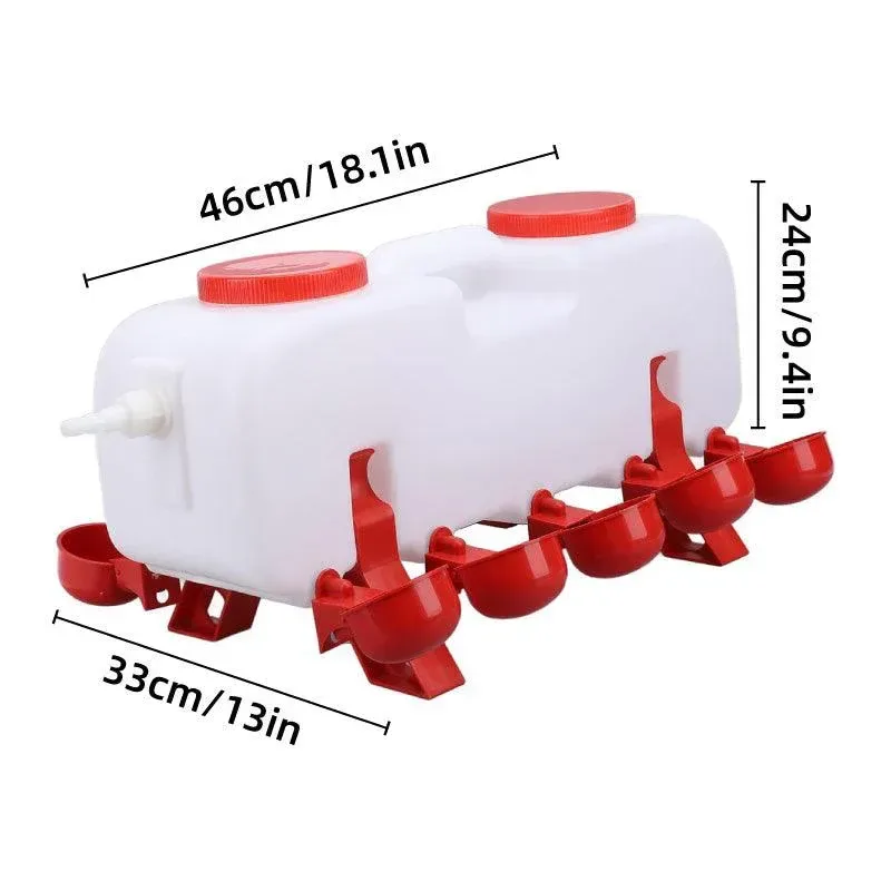 10L Chicken Poultry Automatic Drinking Tank Drinker Feeding Pot Water Dispenser