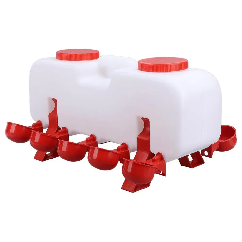 10L Chicken Poultry Automatic Drinking Tank Drinker Feeding Pot Water Dispenser