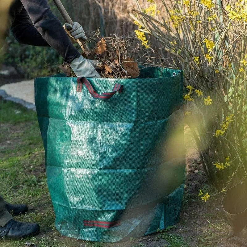Green Garden Waste Bags with Lids 76 x 67 cm - 3 Pieces