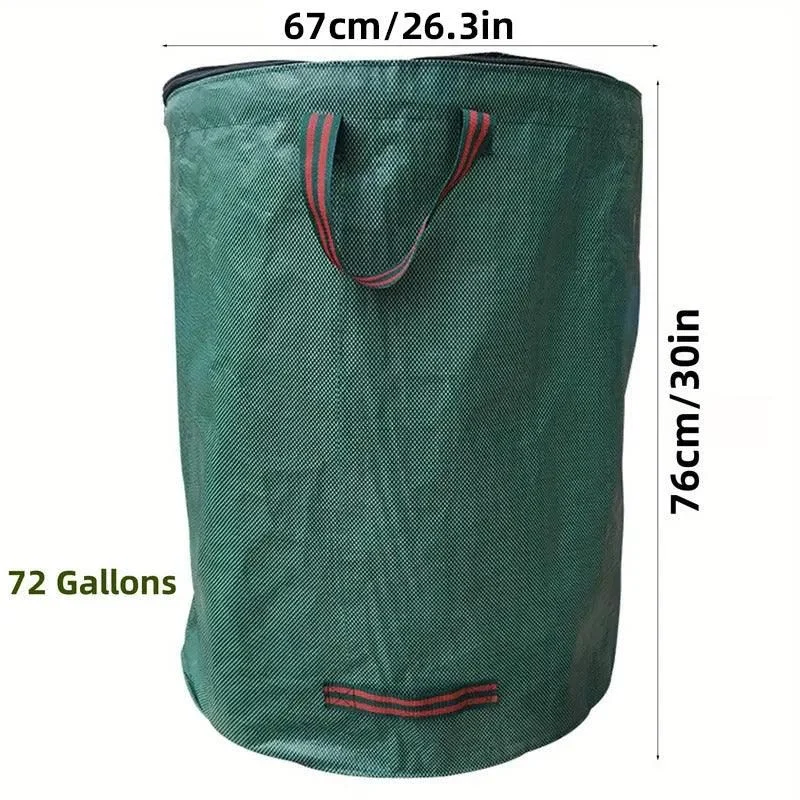 Green Garden Waste Bags with Lids 76 x 67 cm - 3 Pieces
