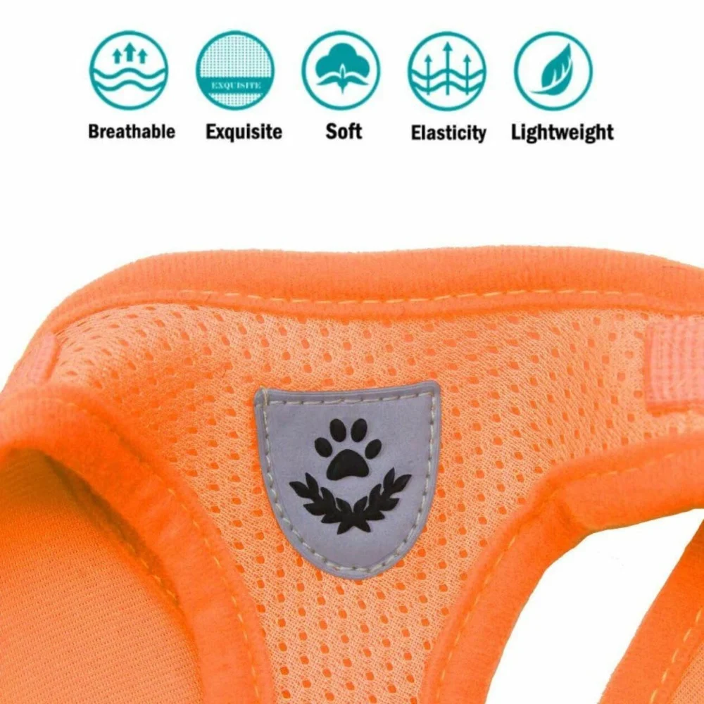 M Size Pet Dog Cat Puppy Soft Leash VEST Mesh Breathe Adjustable Harness Braces
