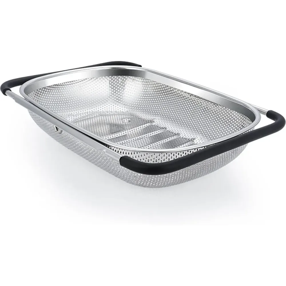 Stainless Steel Sink Basket Vegetable Washer Drain Rack Kitchen Storage Holder