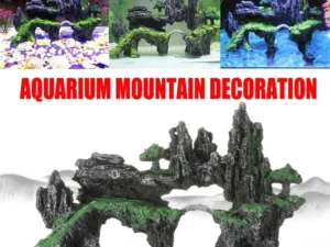 Aquarium Decoration Rock Cave Stone Ornament Fish Tank Mountain View Decor