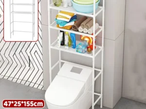 1-Piece Over-Toilet Storage Rack, White