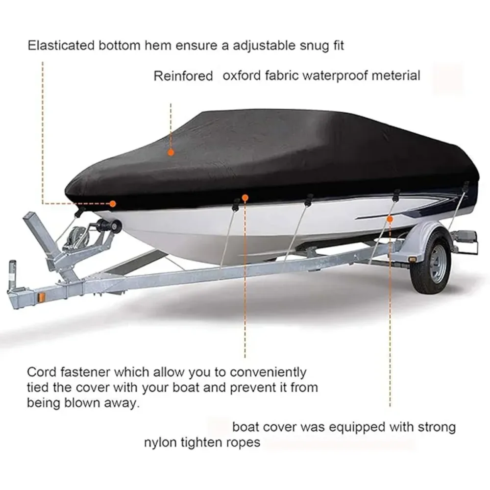 Boat Cover Model Waterproof Outdoor Yacht Dust Protector Hull Shield Blue Tarp