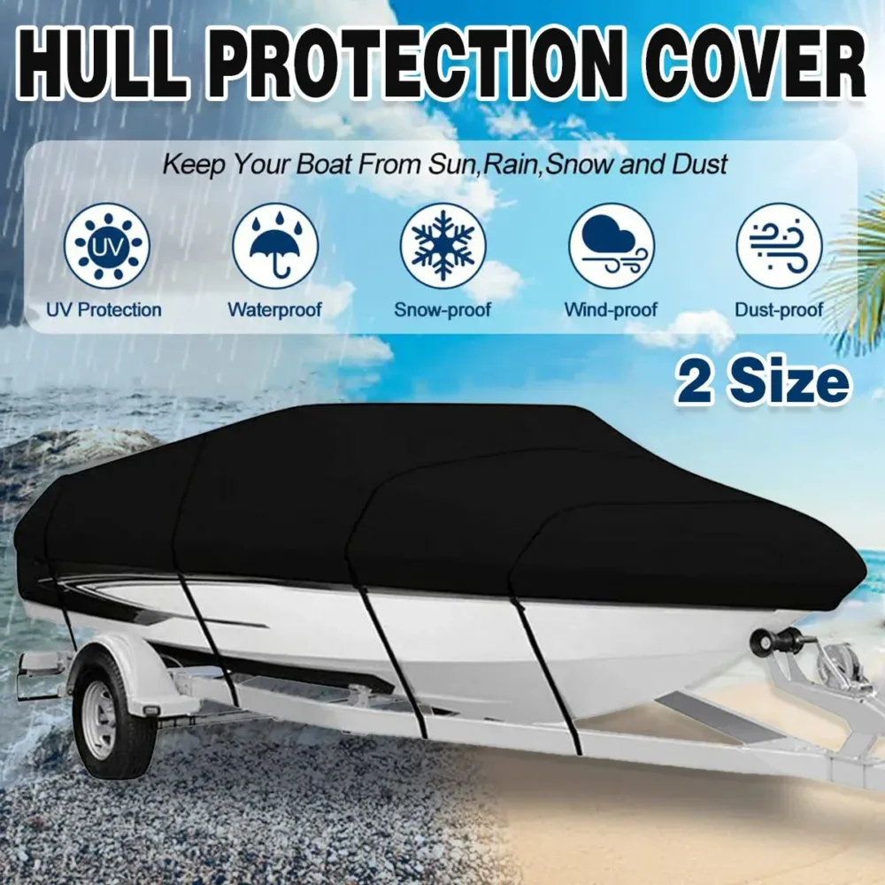 Boat Cover Model Waterproof Outdoor Yacht Dust Protector Hull Shield Blue Tarp