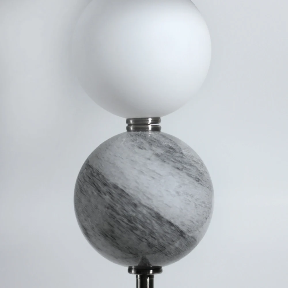 Murano Floor Lamp - Brass/Pewter