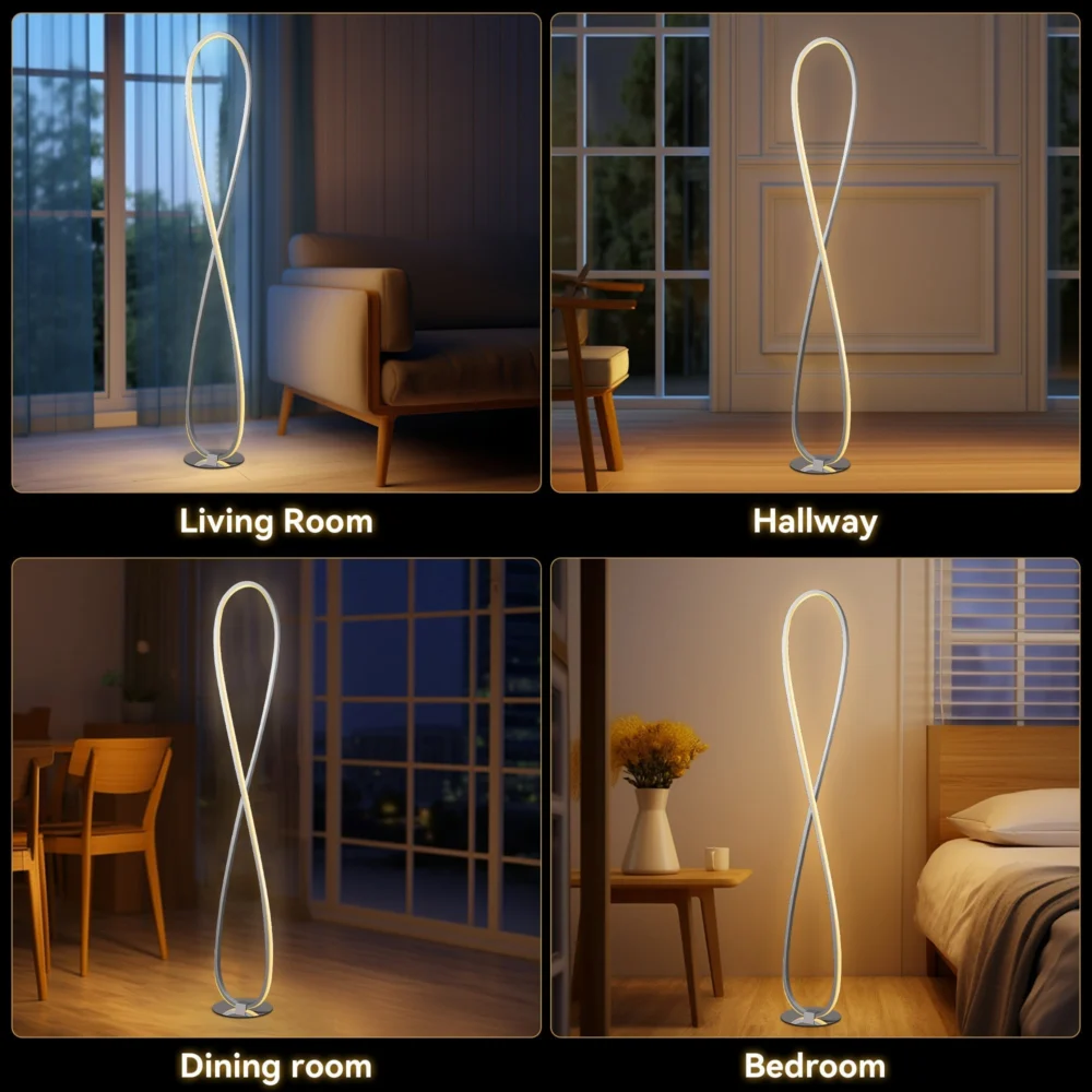 Infinite LED Floor Lamp - Chrome