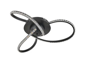 Irie Dimmable 3 Lights LED Ceiling Light - Black