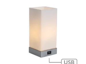 Jessica Rectangle Touch Lamp with USB Port