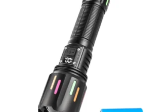 30W High Brightness LED Flashlight w/ Digital Display & Fluorescent Design - USB