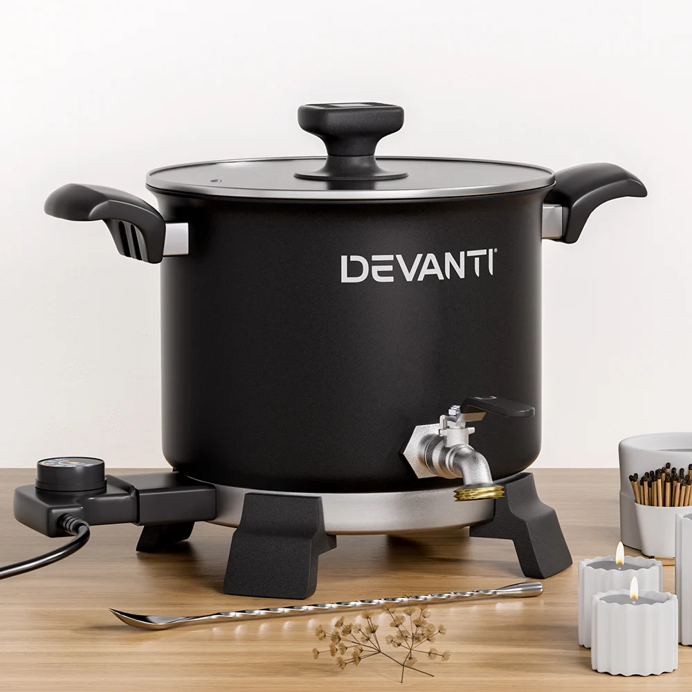 Devanti 5L Wax Melter Candle Making 1200W Melting Pot Furnace Quick Pour Spout