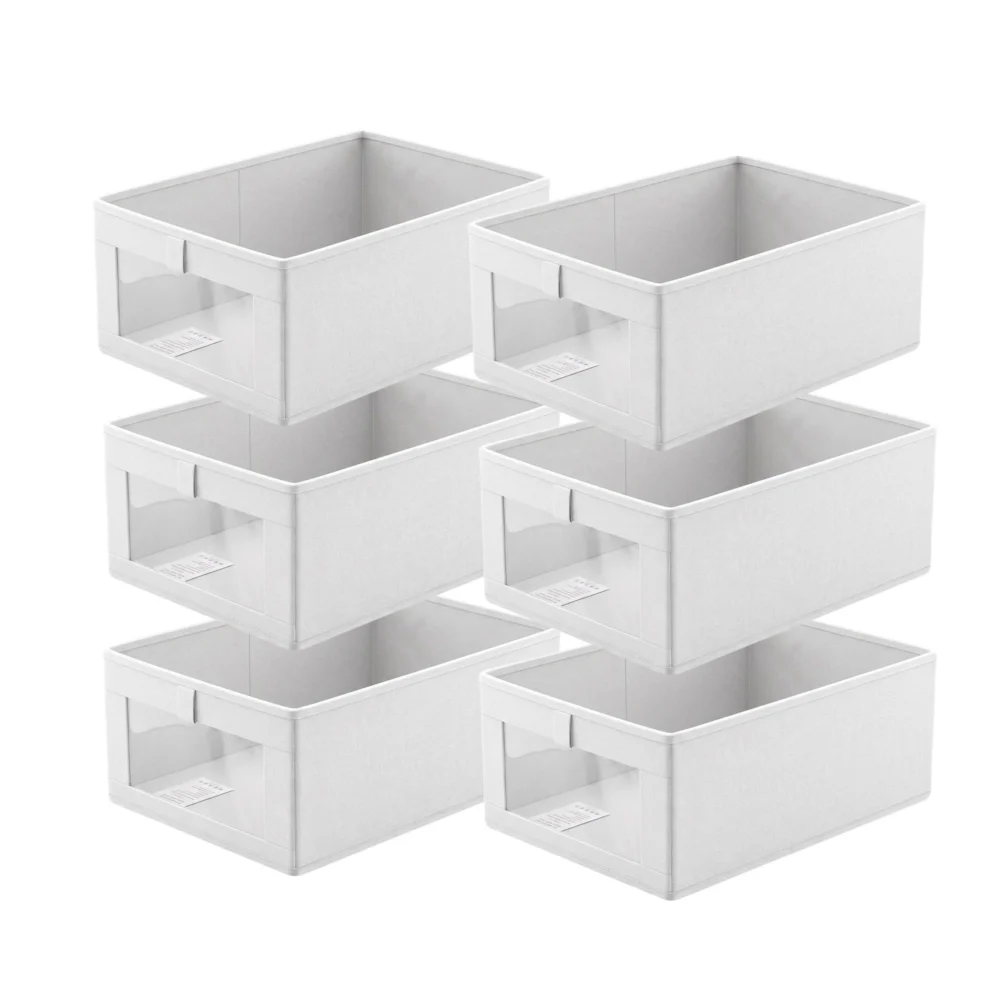 Artiss 6 Pack Linen Closet Organizers and Storage Foldable Clothing Bins