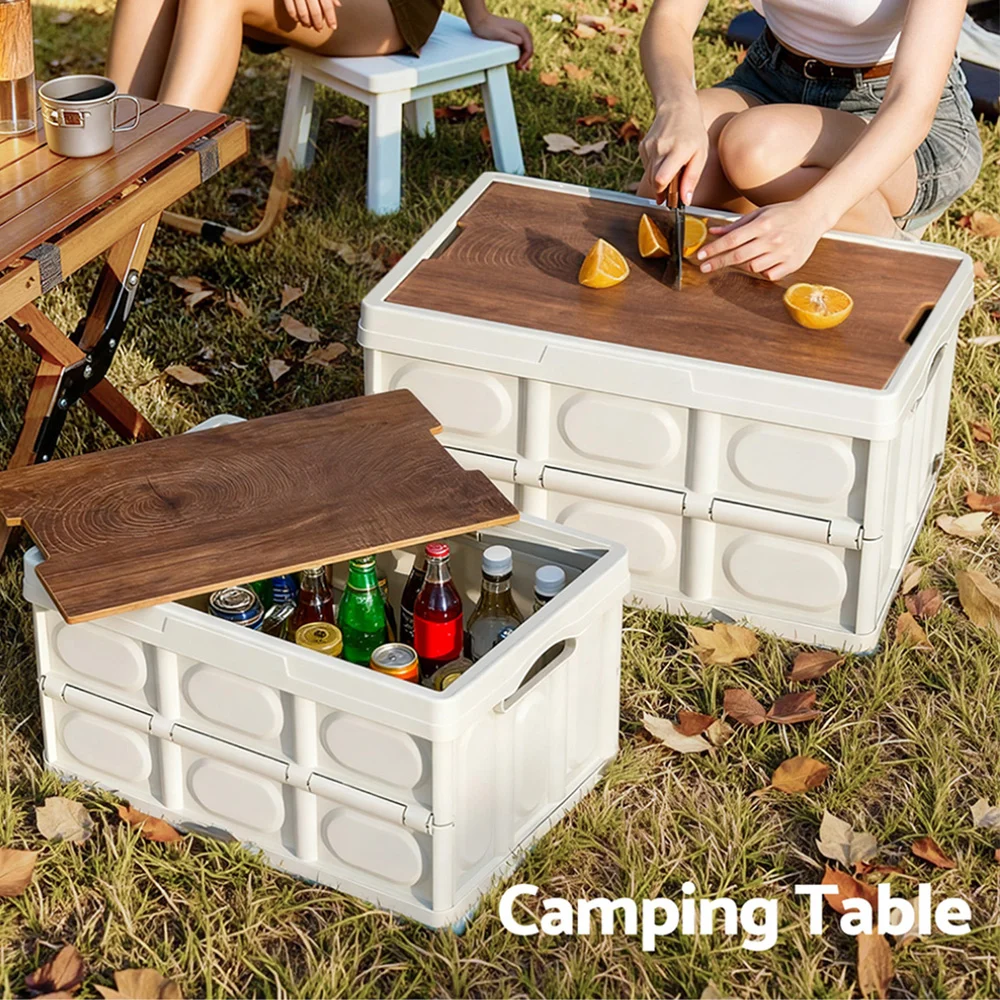 Gardeon Collapsible Outdoor Storage Box 50L Stackable Folding Camping Organizer