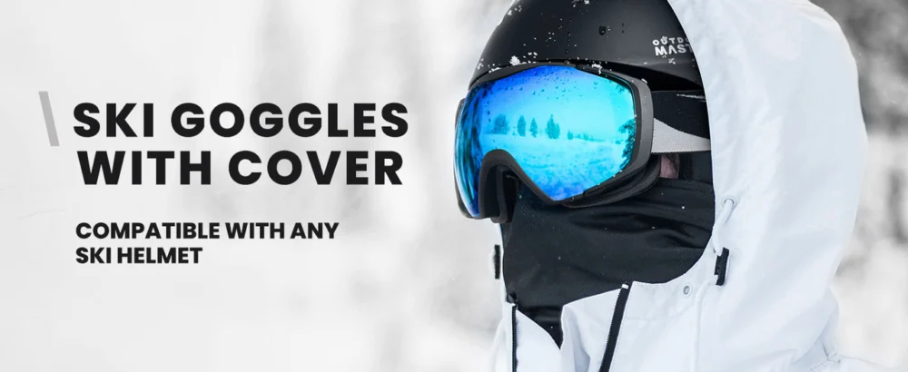 OutdoorMaster Ski Goggles w/ Cover Snowboard Snow Goggles OTG Anti-Fog -100% UV