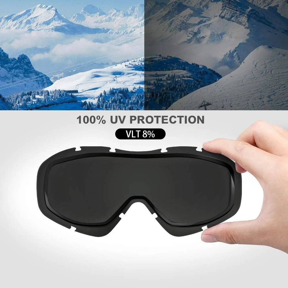 OutdoorMaster OTG Ski Goggles - Over Glasses Ski/Snowboard Goggles for Men
