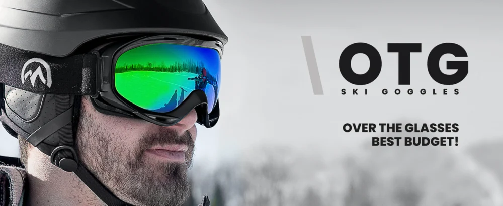 OutdoorMaster OTG Ski Goggles - Over Glasses Ski/Snowboard Goggles for Men