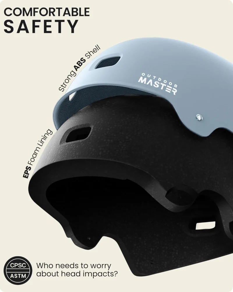 OutdoorMaster Skateboard Bike Helmet for Adults &Youth - Multi-Sport Certified