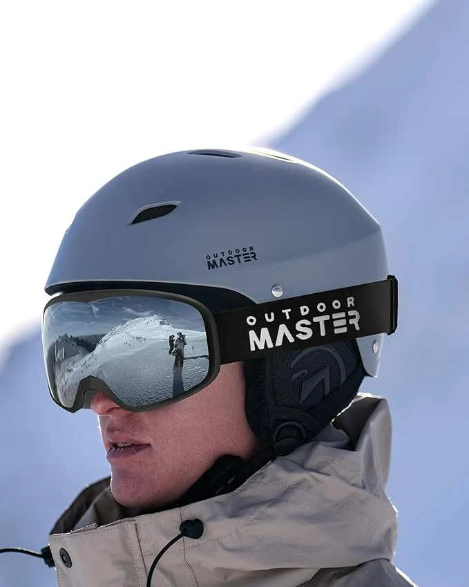 OutdoorMaster Owl Ski Goggles OTG, Snow Snowboard Goggles for Men Women Youth