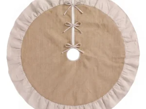 Jingle Jollys 120cm Christmas Tree Skirt Linen Christmas Tree Mat Decor