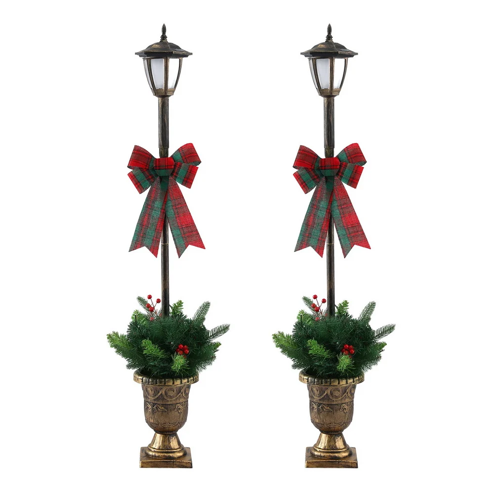Jingle Jollys Christmas Lights 125cm Lamp Post 50 LED Fairy Light Decorations