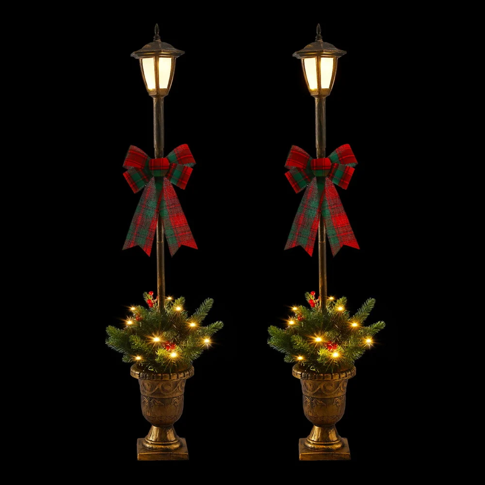 Jingle Jollys Christmas Lights 125cm Lamp Post 50 LED Fairy Light Decorations