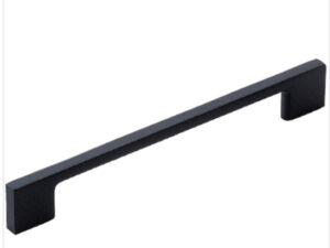 kitchen door handles matte black finish 1 x128 mm slimline D-square