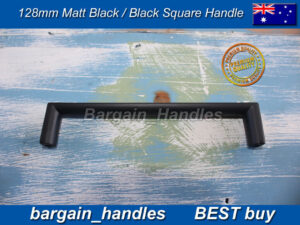 Matte Black D - Square Kitchen Cabinet Door Drawer handles Dallas Pulls Black