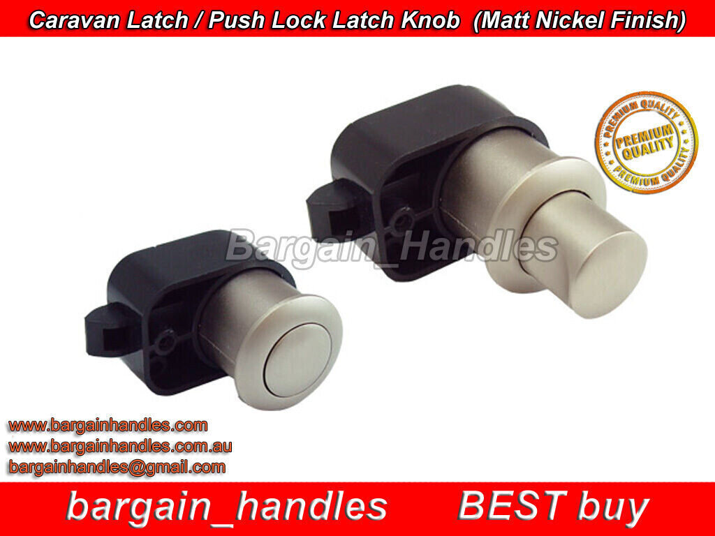 8x Armstrong 5100Z.MN Push Knob Latch Lock – Matte Nickel | Caravan / Cabinet / Door