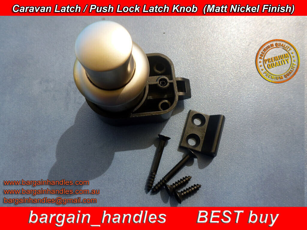 8x Armstrong 5100Z.MN Push Knob Latch Lock – Matte Nickel | Caravan / Cabinet / Door