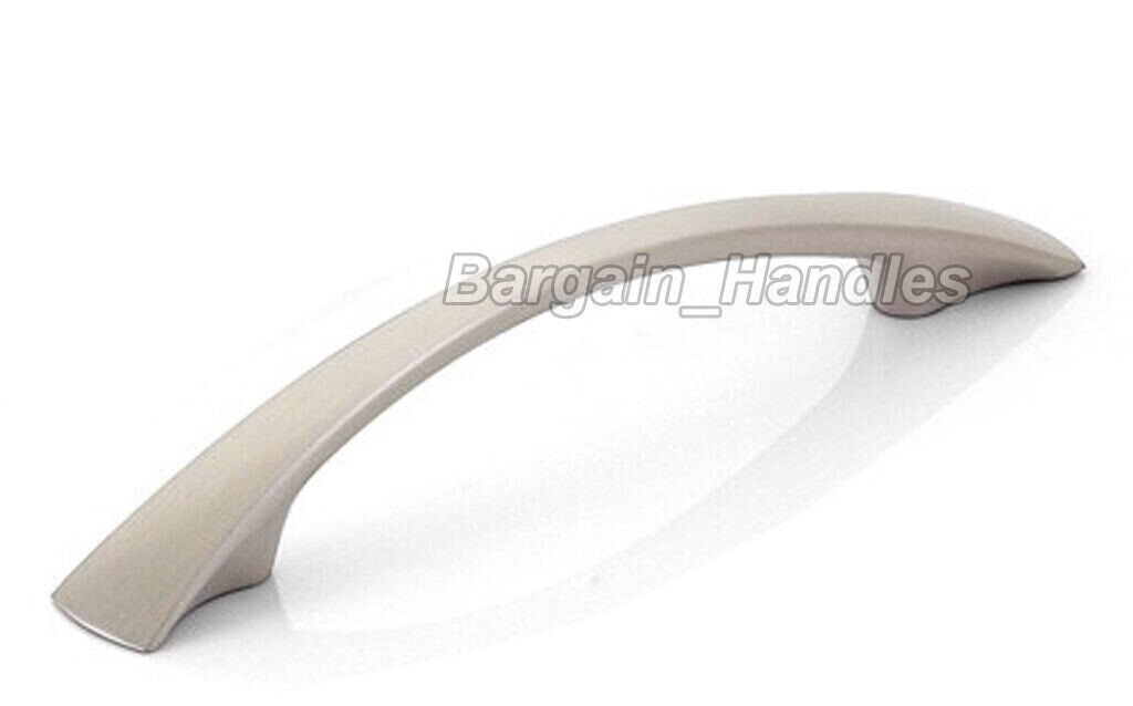 kitchen Cabinet handles 1 x 96 mm Tapered Flat Bow Brushed Stainless Steel pulls