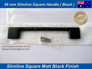 Kitchen Cabinet Door Handles Matte Black Drawer Cupboard Pulls 1x96mm