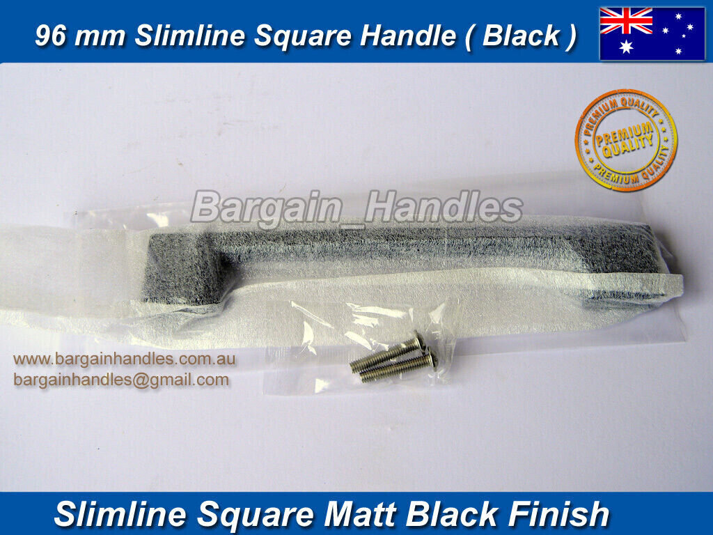 Kitchen Cabinet Door Handles Matte Black Drawer Cupboard Pulls 1x96mm