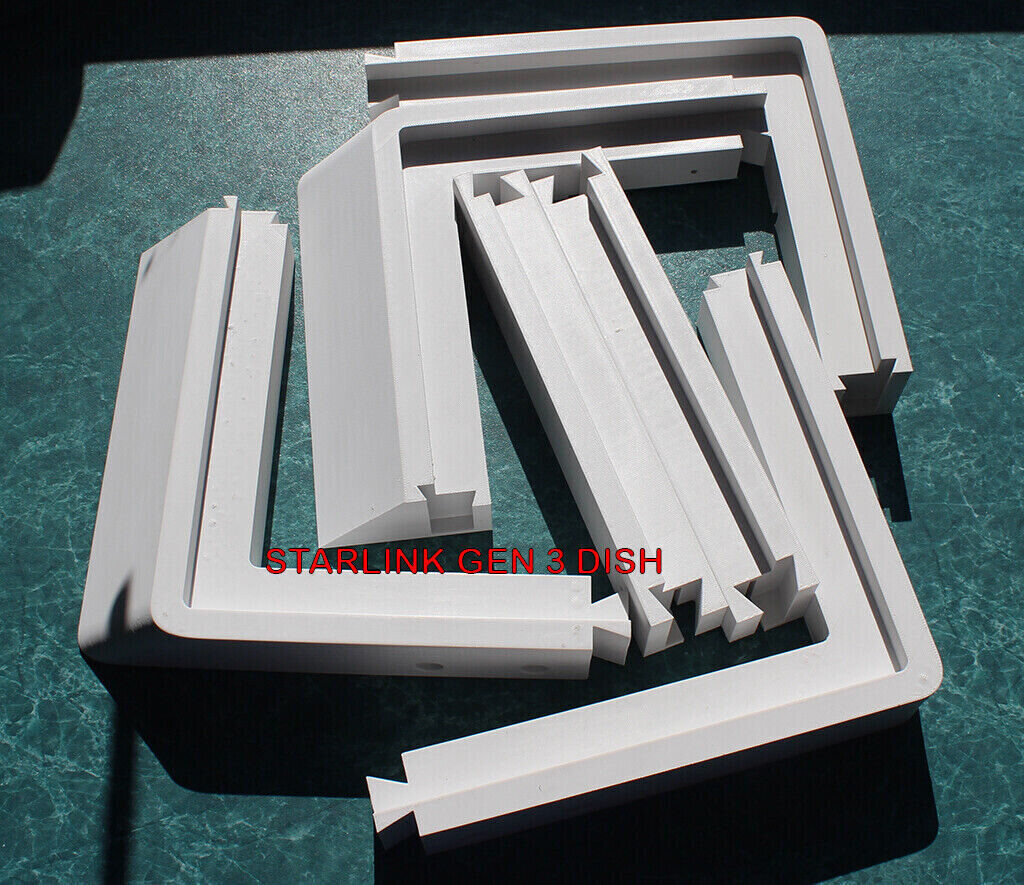 Starlink Gen 3 Flat Mount Low Profile For Campers and RVs – low profile White