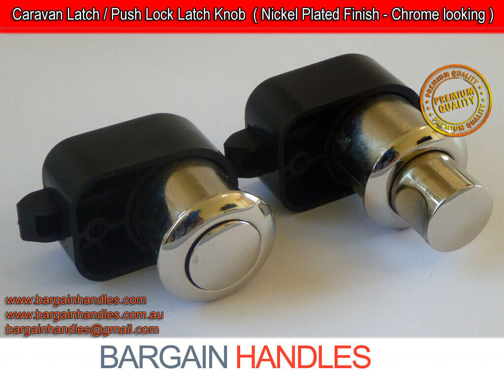 10 pack of push locks with latch knob chrome caravan drawer cupboard armstrong