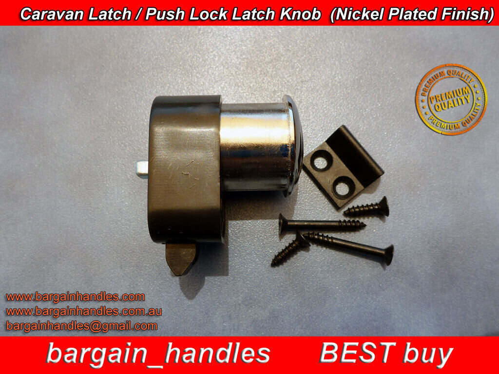 10 pack of push locks with latch knob chrome caravan drawer cupboard armstrong
