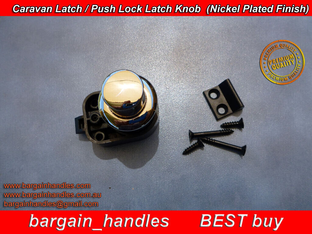 10 pack of push locks with latch knob chrome caravan drawer cupboard armstrong
