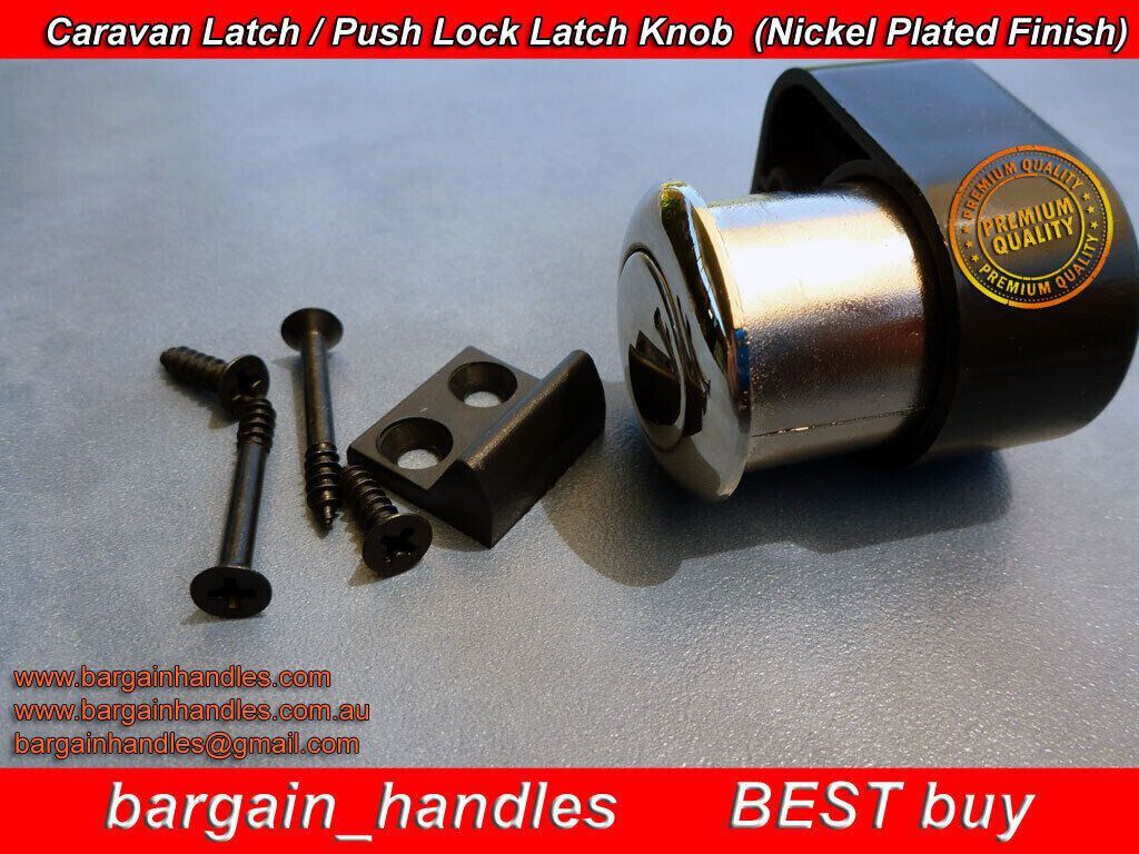10 pack of push locks with latch knob chrome caravan drawer cupboard armstrong
