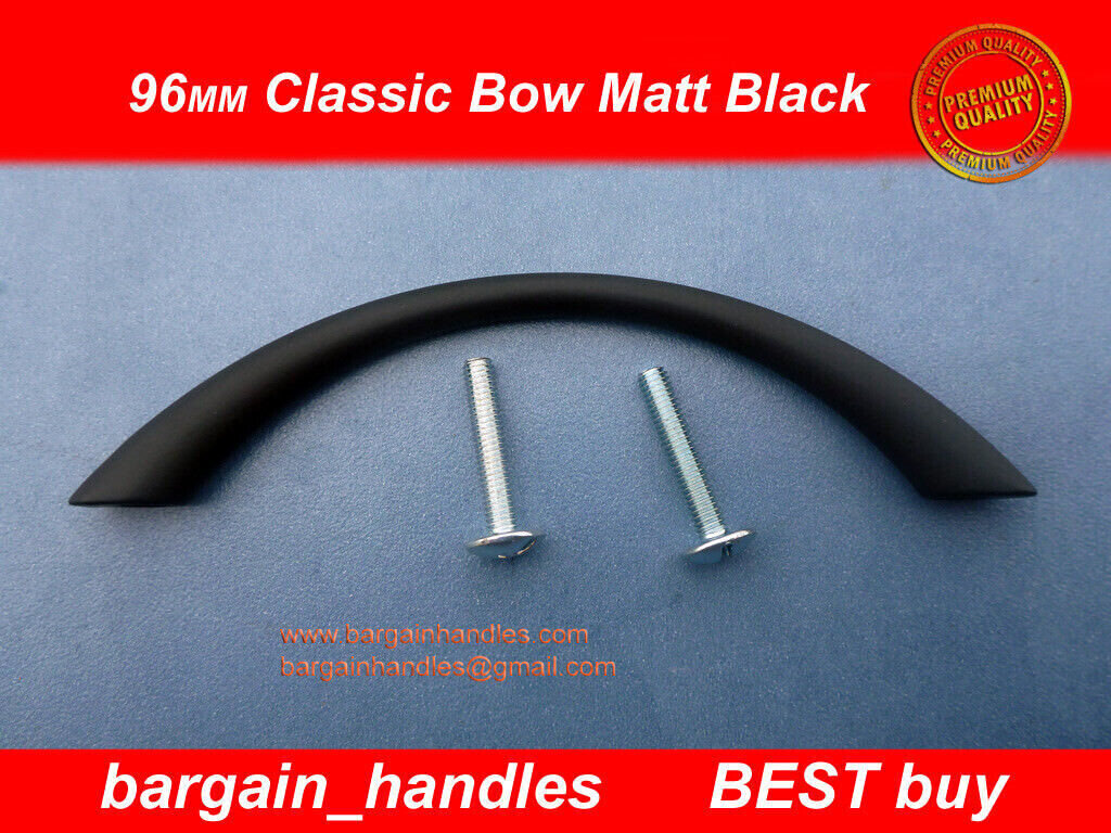 Classic Bows matte black Kitchen Door pull top quality 1 x 96mm pulls cabinet